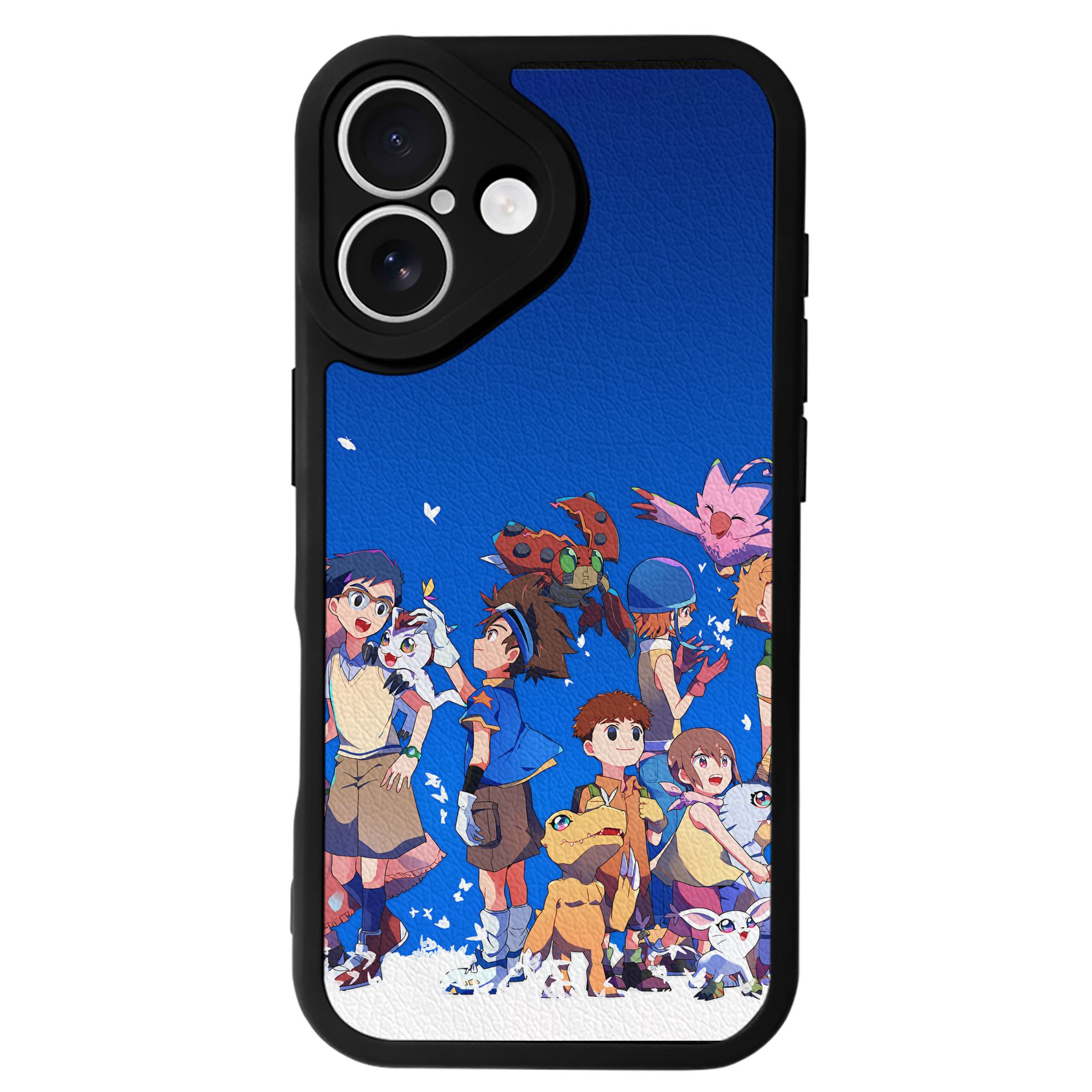 （画像用） Digimon デジタルモンスター/デジモン 【iPhone 16シリーズ対応】シリコンスマホケース（レザー調） 材質：シリコン